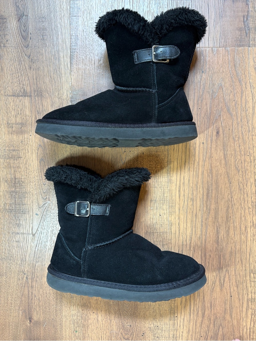 Style & Co Black Fur Lined Winter Boots